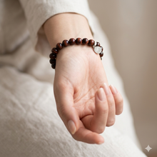 Load image into Gallery viewer, Red_tiger_eye_Flat_bracelet_1