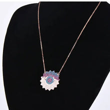 Load image into Gallery viewer, 18 K Gold Colorful Paved Zircon Silver Necklace
