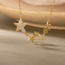 Load image into Gallery viewer, 18 K Gold Plated Star Pendant Silver Necklace
