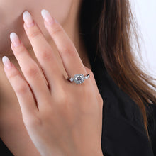 Load image into Gallery viewer, Magnifique Square MOISSANITE Adjustable Silver Ring