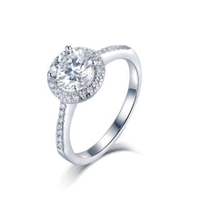 Load image into Gallery viewer, Berlin Solitaire Halo Zircon Preset Silver Ring