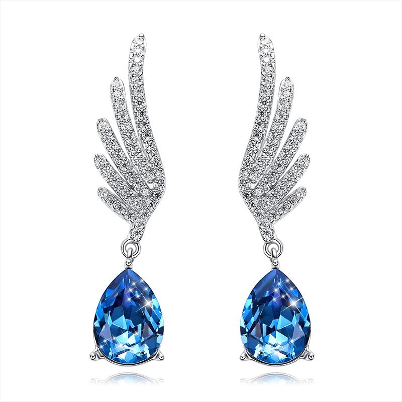 Earrings Swarovski Jewellery Near Me Blue Angel Swarovski Crystal