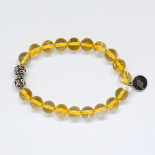 Load image into Gallery viewer, Citrine Super Stone Silver Bead Bracelet (8 MM)
