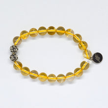 Load image into Gallery viewer, Citrine Super Stone Silver Bead Bracelet (8 MM)