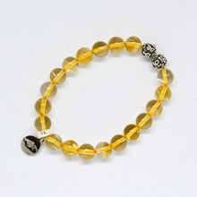 Load image into Gallery viewer, Citrine Super Stone Silver Bead Bracelet (8 MM)