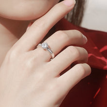 Load image into Gallery viewer, Classic Solitaire Band MOISSANITE Silver Ring