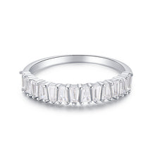Load image into Gallery viewer, Berlin Rectangular Zircon Preset Silver Ring