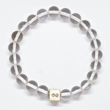 Load image into Gallery viewer, Clear_Quartz_Infinity_Silver_bracelet_1