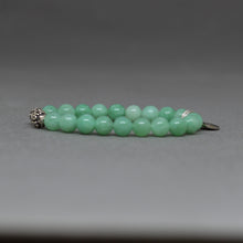 Load image into Gallery viewer, Natural Jade Stone Silver Bead Bracelet (8 MM)