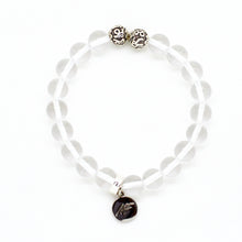 Load image into Gallery viewer, Clear Quartz Stone Silver Bead Bracelet(8 MM)