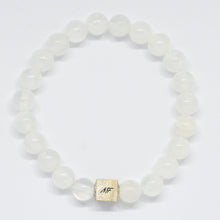 Load image into Gallery viewer, Selenite Infinity Silver Bead Bracelet (8 MM)
