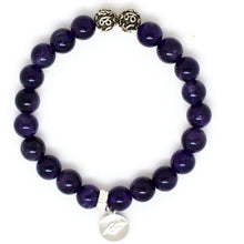 Load image into Gallery viewer, Amethyst silver bracelet