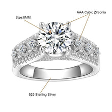 Load image into Gallery viewer, Dazzle Eternity Solitaire (2 ct)  Zircon Silver Ring
