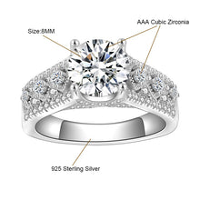 Load image into Gallery viewer, Dazzle Eternity Solitaire (2 ct) Zircon Silver Ring