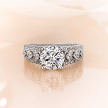 Load image into Gallery viewer, Dazzle Eternity Solitaire (2 ct)  Zircon Silver Ring
