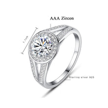 Load image into Gallery viewer, Sau Paulo Solitaire Band Zircon Silver Ring