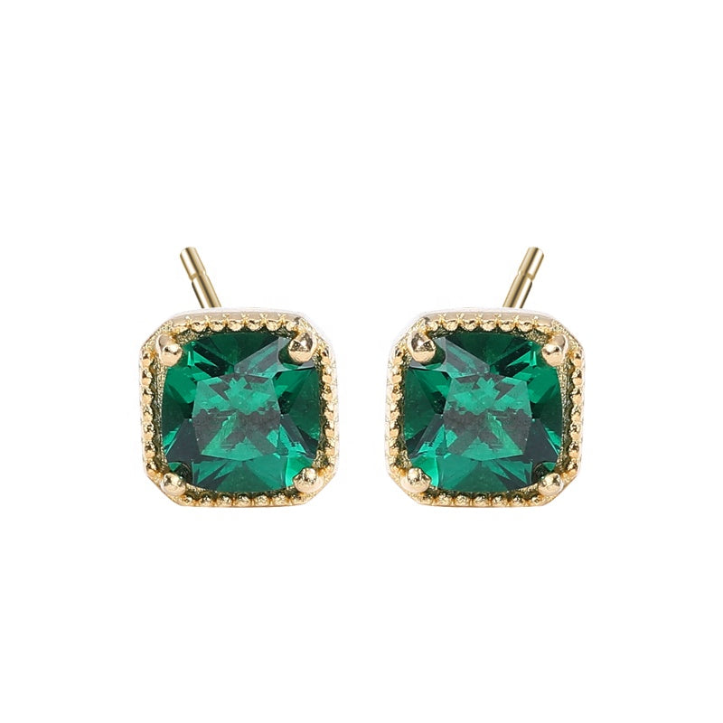Zircon gold earrings cheap