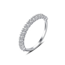 Load image into Gallery viewer, Eternity Band White Zircon Classic Silver Ring