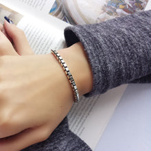 Load image into Gallery viewer, New York Hip Hop Solid Square Silver Bracelet