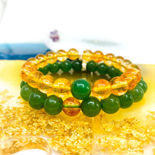 Load image into Gallery viewer, Green Aventurine & Citrine Couple Bracelet