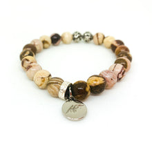 Load image into Gallery viewer, AUSTRALIAN ZEBRA STONE SILVER BRACELET
