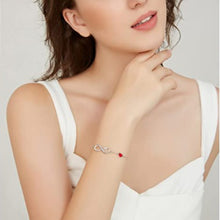 Load image into Gallery viewer, Infinity Swarovski Crystal Adjustable Silver Bracelet
