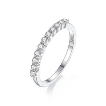 Load image into Gallery viewer, Milano Solitaire Band MOISSANITE Silver Ring