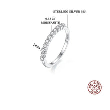 Load image into Gallery viewer, Milano Solitaire Band MOISSANITE Silver Ring
