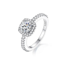 Load image into Gallery viewer, Milano Solitaire MOISSANITE Square Silver Ring

