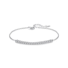 Load image into Gallery viewer, Milano MOISSANITE Adjustable Silver Bracelet
