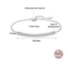 Load image into Gallery viewer, Milano MOISSANITE Adjustable Silver Bracelet