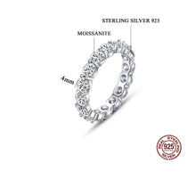 Load image into Gallery viewer, Parisian Solitaire Band MOISSANITE Silver Ring
