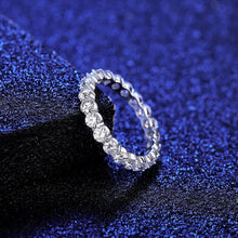 Load image into Gallery viewer, Parisian Solitaire Band MOISSANITE Silver Ring