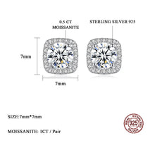 Load image into Gallery viewer, Berlin Solitaire MOISSANITE Princess Earrings