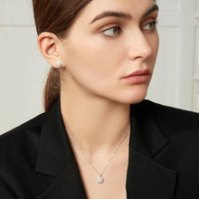 Load image into Gallery viewer, Berlin Solitaire MOISSANITE Princess Earrings