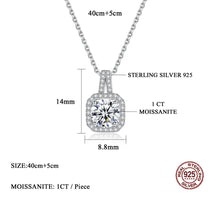 Load image into Gallery viewer, Barcelona Solitaire MOISSANITE Princess Necklace