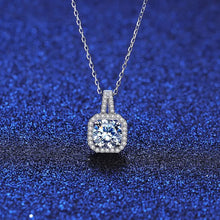 Load image into Gallery viewer, Barcelona Solitaire MOISSANITE Princess Necklace