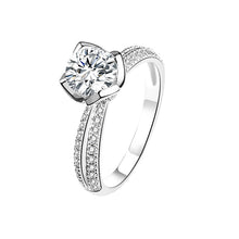 Load image into Gallery viewer, Plush Solitaire MOISSANITE Unisex Silver Ring