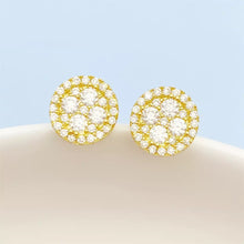 Load image into Gallery viewer, 18 K Gold Berlin Iced MOISSANITE Silver Earrings