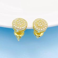 Load image into Gallery viewer, 18 K Gold Barcelona Iced MOISSANITE  Silver Earrings
