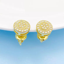 Load image into Gallery viewer, 18 K Gold Barcelona Iced MOISSANITE  Silver Earrings