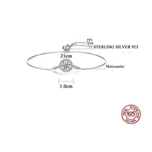 Load image into Gallery viewer, Solitaire MOISSANITE Adjustable Silver Bracelet