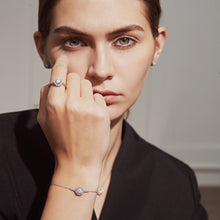 Load image into Gallery viewer, Solitaire MOISSANITE Adjustable Silver Bracelet