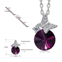 Load image into Gallery viewer, Monaco Star Circle Swarovski Crystal Silver Necklace