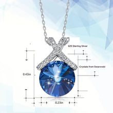 Load image into Gallery viewer, Monaco Circle Swarovski Crystal Silver Necklace