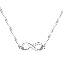 Load image into Gallery viewer, Elegant Infinity Pendant Adjustable Silver Necklace