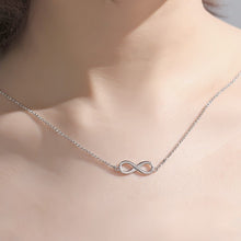 Load image into Gallery viewer, Elegant Infinity Pendant Adjustable Silver Necklace