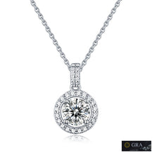 Load image into Gallery viewer, Roman Solitaire MOISSANITE ( 2 ct) Queens Necklace
