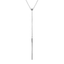 Load image into Gallery viewer, Trendy Tassel Pendant Large Silver Necklace
