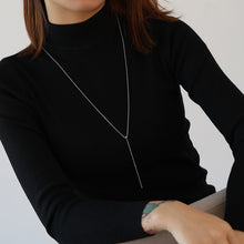 Load image into Gallery viewer, Trendy Tassel Pendant Large Silver Necklace